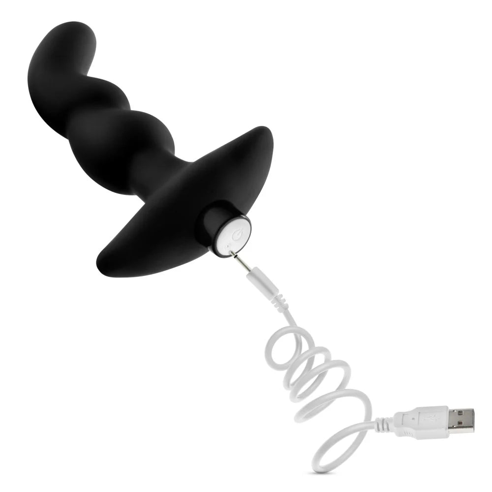 Anal Adventures Platinum By Blush® | Prostate Massager 03 Black 6-Inch Vibrating Rechargeable Anal Plug