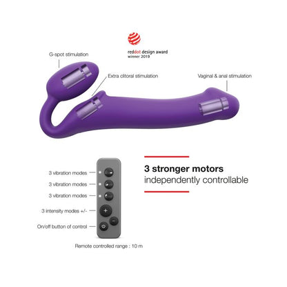 Strap-On-Me | Vibrating Bendable Strapless Strap On Medium