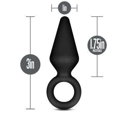 Anal Adventures Platinum By Blush® | Loop Black 3-Inch Anal Plug